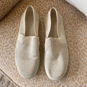 Vince off white woven slip-on sneakers
